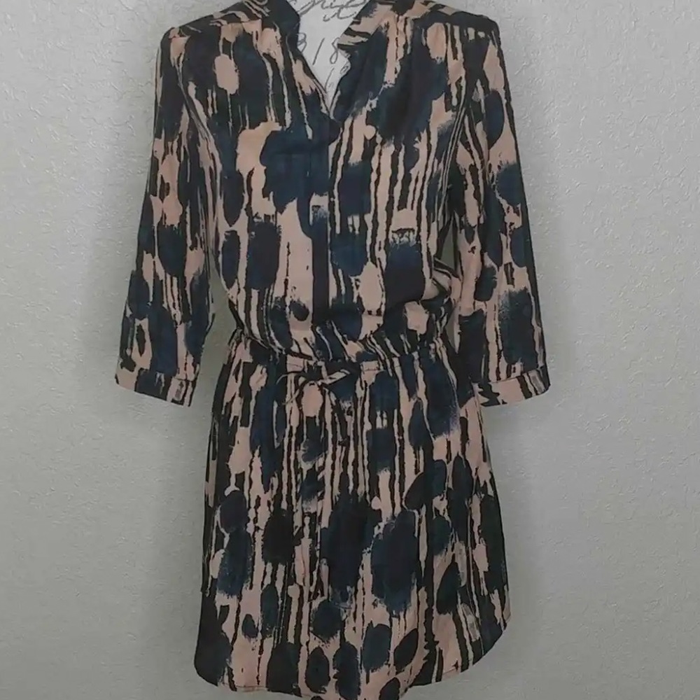FUNKY BUTTON DOWN SILK DRESS